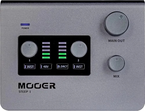 Vista 5 de MOOER Interfaz de audio Steep(I) para grabación profesional, Stero Soud con puertos de audio de 24 bits/192 Khz y 2 conectores Tpye-C, 2 conectores