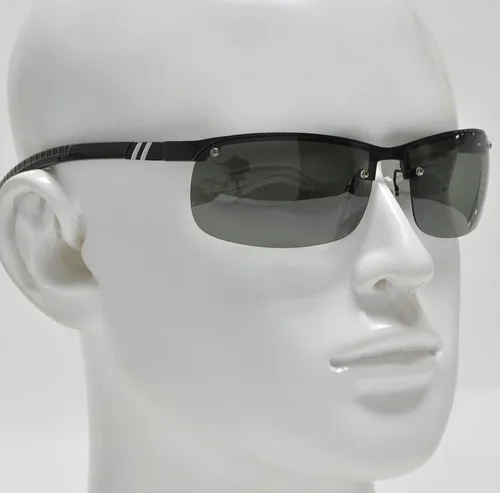 Vista 3 de Gafas de sol deportivas polarizadas de gran tamaño con bisagra de resorte para hombre