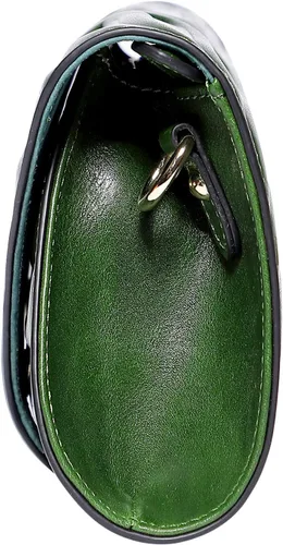 Vista 3 de PIJUSHI Bolso bandolera de cuero con diseño de hojas para mujer