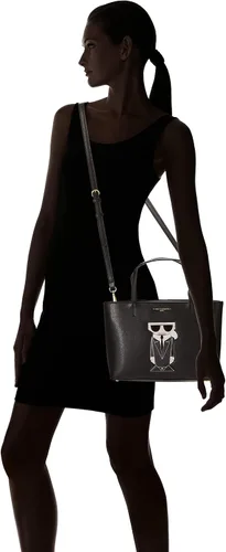 Vista 6 de Karl Lagerfeld Paris Maybelle - Bolso bandolera para mujer, color negro multicolor, talla única de EE. UU, Blk Multi