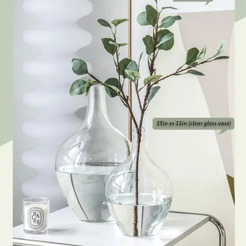 Vista 5 de Jarrón grande de vidrio transparente para globos, jarrones altos para centros de mesa, decoración del hogar, jarrón moderno para boda, fiesta, sala
