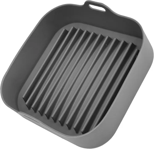 Vista 8 de Zerodis Olla de silicona para freidora de aire, cesta cuadrada de silicona para freidora de aire, accesorios de repuesto para revestimientos