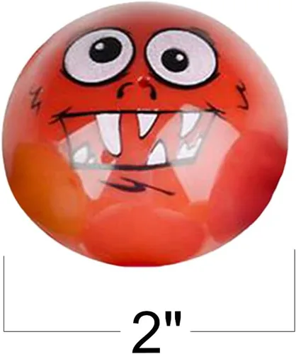 Vista 3 de ArtCreativity Monster Poppers, juego de 12, juguetes de media bola emergentes en varios colores y diseños, juguetes retro de los años 90 de la vieja