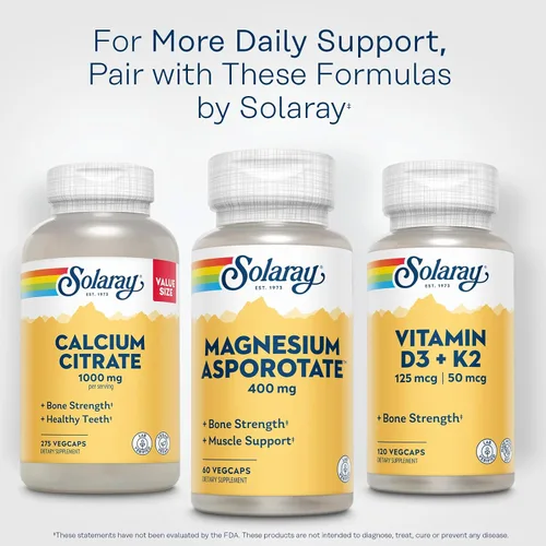 Vista 6 de SOLARAY Asporotato de magnesio 400 mg, 60 cápsulas vegetales