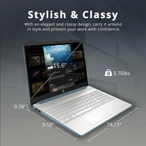 Vista 8 de HP Laptop FHD de 15.6", AMD Ryzen 5-5500U, 16 GB de RAM, almacenamiento de 1.16 TB (1 TB SSD + 160 GB de estación de acoplamiento), gráficos AMD