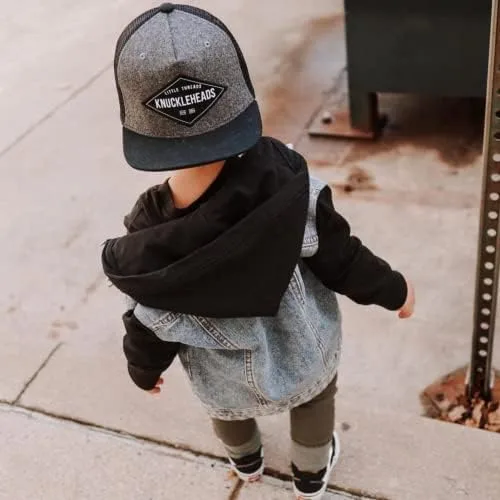 Vista 2 de Gorros de bebé - Gorra de béisbol, para recién nacidos, de ala plana, de malla, camionero, surf, patinaje, Bubba, Bro, ajustada, gorra de playa