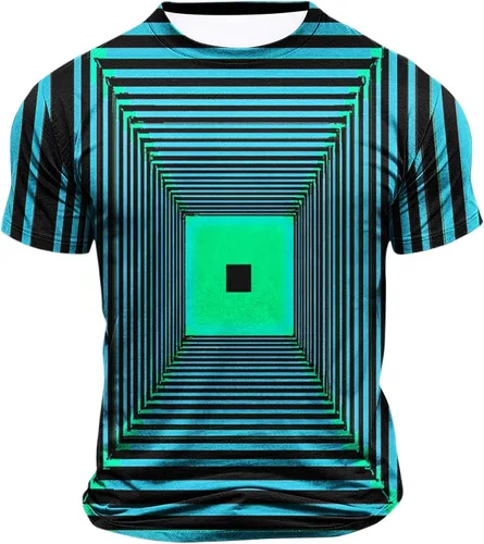 Vista 11 de Camisetas de moda con ilusión óptica para hombre, manga corta, impresión 3D, camisetas gráficas Hip Hop Streetwear de gran
