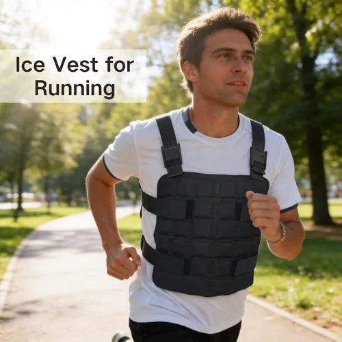 Vista 2 de Ice Cooling Vest Neck Cooler for Hot Weather, Reusable Ice Pack Vest with Adjustable Straps, Cold Ice Jacket for Men & Women