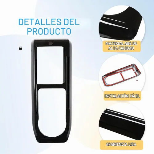 Vista 6 de Cubierta de marco de panel de engranajes de consola central compatible con Toyota Tacoma 2016-2023, panel de cambio de marchas de automóvil Negro