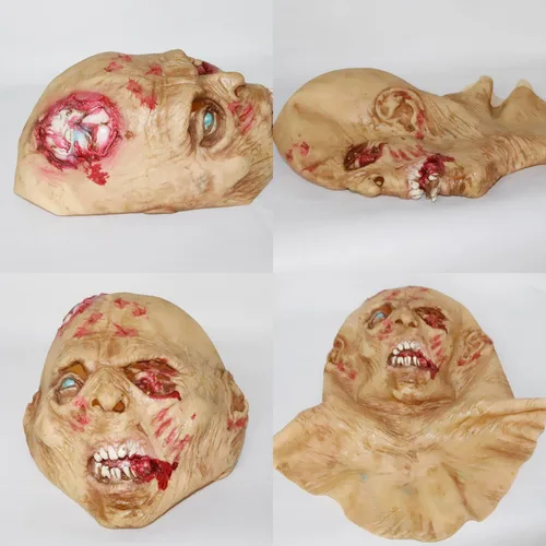 Vista 4 de MOLEZU UFO Alien Mask, Latex Creepy Geezer Mask, Halloween Costume Party Props