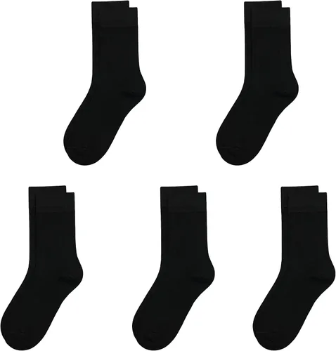Vista 22 de SERISIMPLE Calcetines de bambú de viscosa para niños, calcetines escolares antiolor para niños y niñas, uniforme, ligeros, con costuras planas, 5
