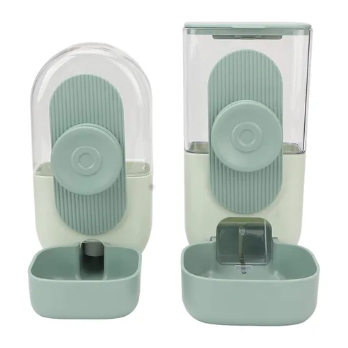 Vista 6 de Dispensador de agua colgante para alimentos, dispensador automático de agua para gatos y mascotas, juego de dispensador de agua para jaula