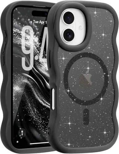 Vista 171 de Pepmune - Funda para iPhone 12 Pro Max con marco ondulado y estructura rígida, color mate claro, cubierta trasera unisex, compatible con Magsafe