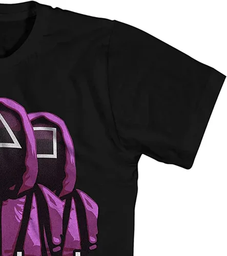 Vista 5 de Squid Game Camiseta de panal para hombre, diseño de círculo, triángulo, cuadrada, para hombre