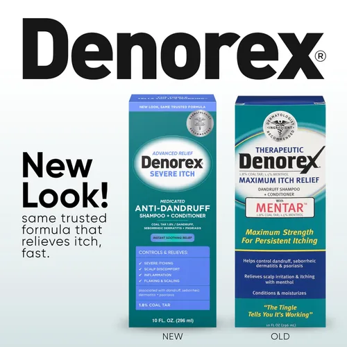 Vista 10 de Denorex Champú y acondicionador anticaspa severa para picazón, 10 fl oz