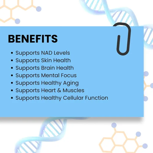 Vista 5 de NAD+ Cápsulas 950mg 60 cápsulas vegetales Energía celular y apoyo saludable al envejecimiento aumenta el metabolismo, la inmunidad y la función