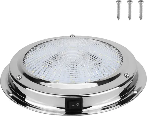 Vista 8 de RVZONE Luz de cúpula de barco marino de 12 V LED luces marinas interior con interruptor de palanca 7 "LED Iluminación de cabina de barco con montaje