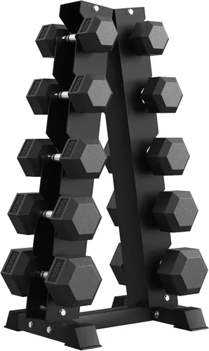 Vista 24 de Hex Dumbbell Sets with Rack, 85-560lb Dumbbell Weight Set & Storage Rack