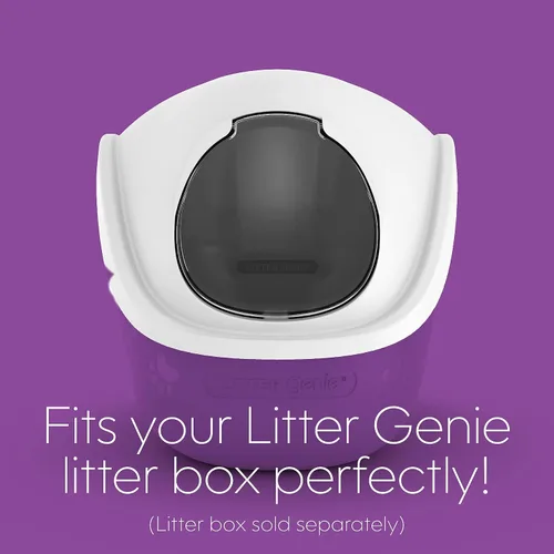 Vista 2 de Litter Genie Campana para caja de arena Capucha de cúpula con solapa oscilante Blanco