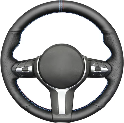Vista 48 de MEWANT - Funda para volante de automóvil cosida a mano de Athsuede para BMW F87 M2 F80 M3 F82 M4 M5 F12 F13 M6 F85 X2 X5 M F86 X6 M F33 F30 M