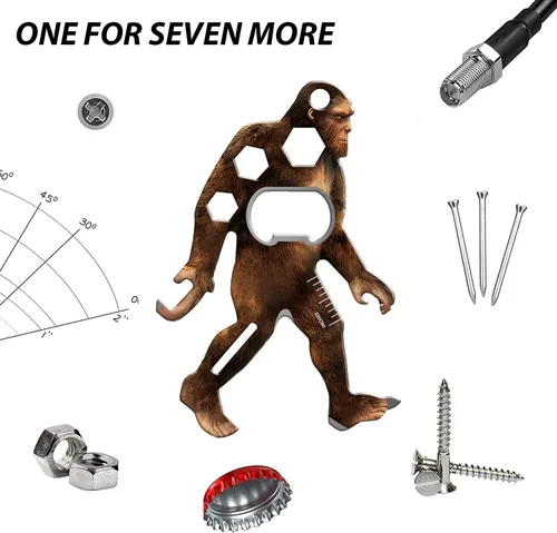 Vista 4 de Sasquatch Multiherramienta Paquete de 2, Mosquetones de Herramientas de Acero Inoxidable Tool-a-Long, Construcción Compacta de Acero Inoxidable