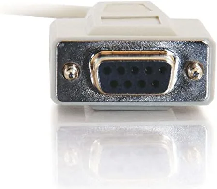 Vista 2 de C2G 03045 DB9 FF Serial RS232 Cable de módem nulo, beige (10 pies, 10.0 ft)