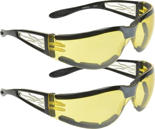 Vista 16 de Anteojos de sol con espuma, para motocicleta. Con diseño de llamas para hombres y mujeres