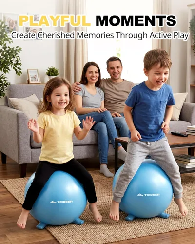 Vista 8 de Trideer Asiento flexible para aula primaria, sillas de pelota de yoga para niños, silla tambaleante de suministros escolares para niños sensoriales