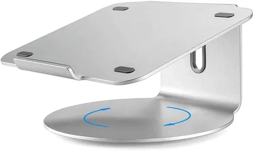 Vista 2 de Soporte para laptop, material de aleación de aluminio de rotación 360, base de refrigeración duradera, soporte para computadora portátil de 10 a