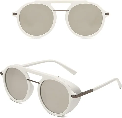 Vista 2 de Gafas con forma de labio para mujeres y hombres gafas de sol polarizadas redondas clásicas de moda retro