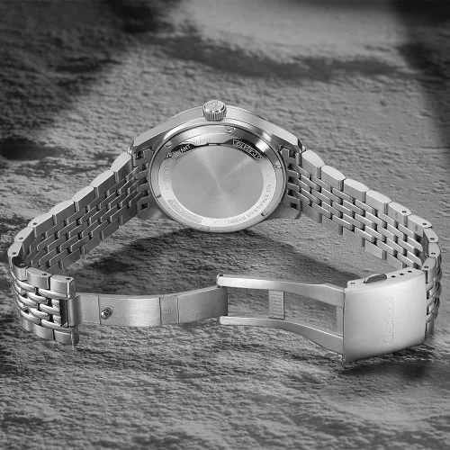 Vista 6 de CADISEN Reloj mecánico automático para hombre, 328.1 ft, resistente al agua, acero inoxidable, homenaje