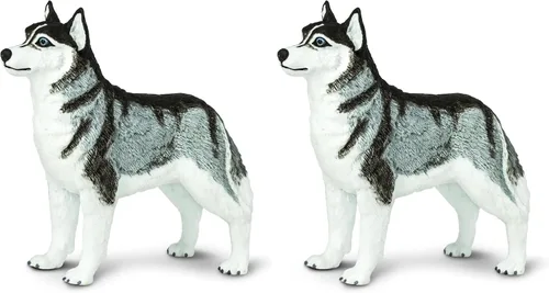 Vista 9 de Safari Ltd. Figura de Husky Siberiano – Figura detallada de plástico de 3.25 pulgadas – Divertido juguete educativo para niños, niñas y niños a