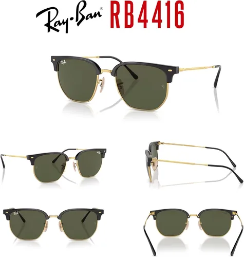 Vista 7 de Ray-Ban RB4416 - Gafas de sol hexagonales de metal Clubmaster para hombre y mujer + paquete con kit de gafas de diseñador iWear