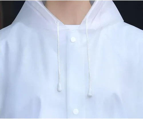 Vista 2 de Impermeable (2 unidades) Poncho de lluvia EVA para mujeres y hombres, material de protección del medio ambiente, impermeable reutilizable