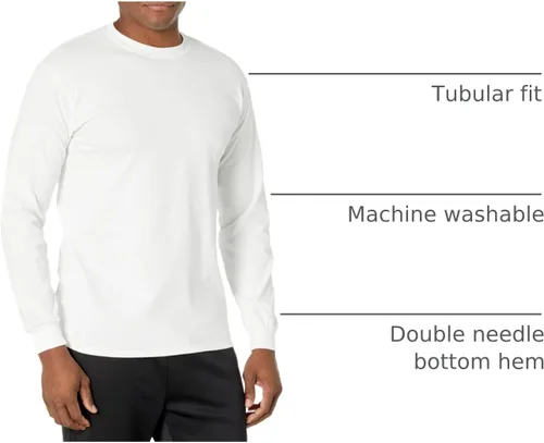 Vista 113 de Gildan - Camiseta de manga larga de algodón ultra estilo G2400 para adultos, paquete múltiple