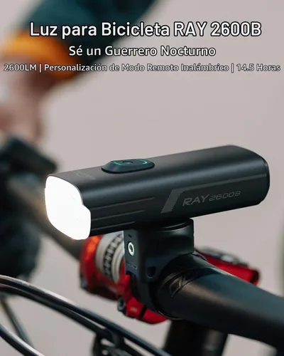 Vista 2 de MagicShine Luz de bicicleta RAY 1600B/RAY 2600B, USB-C carga rápida IPX6 impermeable, equipada con dos faros LED de alta potencia para bicicleta