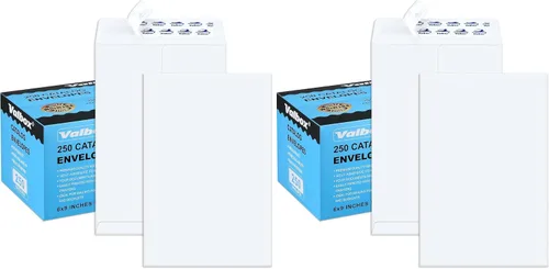 Vista 12 de ValBox - Sobres de catálogo autosellados de seguridad de 6 x 9 pulgadas, paquete de 250 sobres pequeños de papel kraft marrón para envío