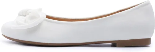 Vista 3 de Feversole - Zapatos bajos estilo ballerina para mujer, con punta redonda y lazo