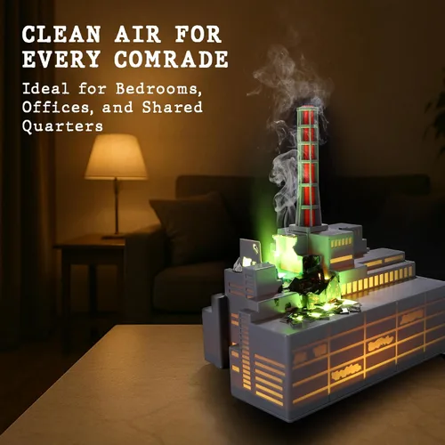 Vista 6 de HŌM Difusor y humidificador inteligente Chernobyl – Máquina de niebla ultrasónica de 250 ml con 7 luces LED, control por aplicación, apagado