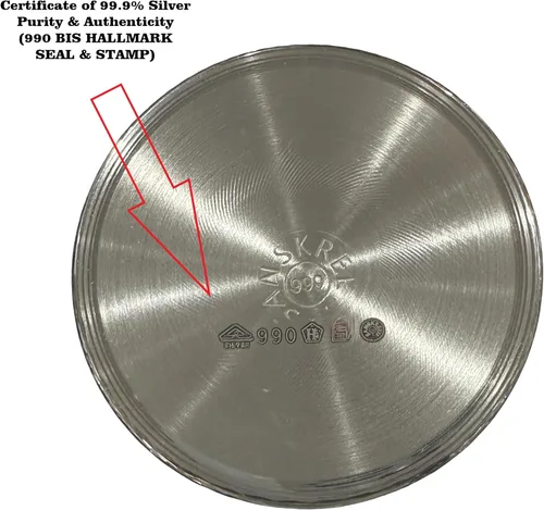 Vista 4 de Vidrio con sello de plata pura 999 - Estilo #03 (vidrio 2.75 pulgadas - 1.41 oz)