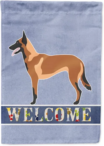 Vista 80 de Caroline's Treasures BB8334GF AIDI Bandera de jardín para perro de montaña del Atlas, bandera de buzón azul, bandera decorativa para patio exterior