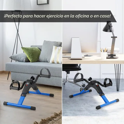 Vista 7 de Folding Pedal Exerciser, Mini Exercise Bike Under Desk Bike Adjustable Resistance, Portable Foot Cycle Pedal, Sitting Peddler Exerciser for Arm