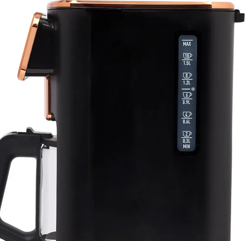 Vista 9 de Haden Cafetera caliente y helada de 12 tazas con 120 minutos para mantener el calor, retrasar la preparación, fuerza ajustable, reloj programable
