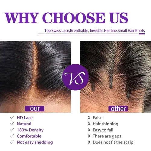 Vista 4 de Pelucas de cabello humano ondulado con encaje frontal de 13 x 4 HD, sin pegamento, pelucas de encaje frontal para mujeres, pelucas de cabello humano