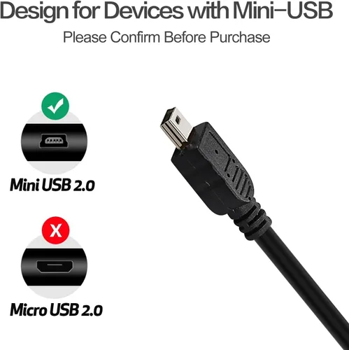 Vista 4 de USB2-A-MB-25ST, cable USB 2.0 A a Mini B de 5 pines USB de 25 pies