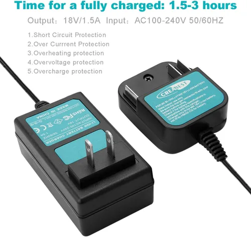 Vista 7 de Creabest 18V Li-ion Battery Charger Compatible with Makita BL1815 BL1830