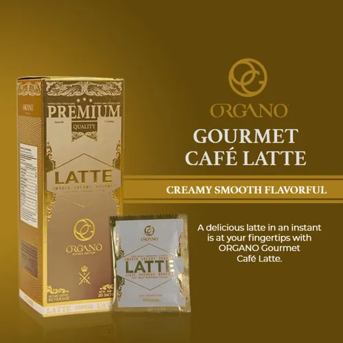 Vista 3 de 2 cajas ORGANO Gourmet Cafe Latte, 100% Ganoderma Lucidum certificado (40 bolsitas)