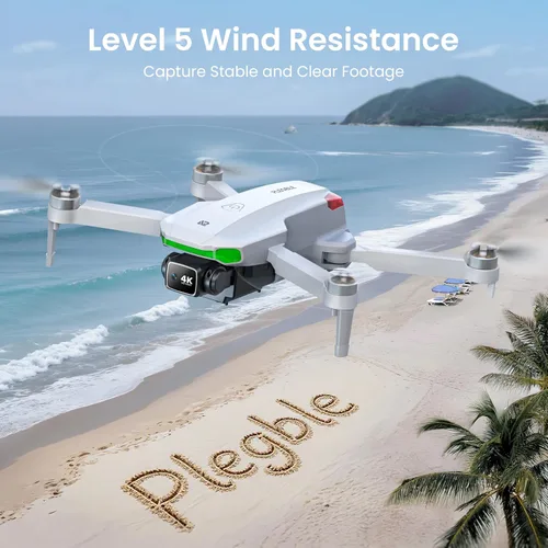 Vista 14 de PLEGBLE Drones con cámara para adultos 4K, dron GPS con pantalla