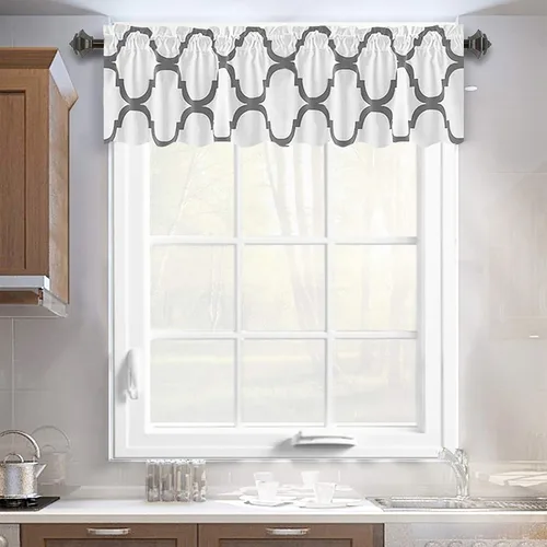 Vista 42 de Melodieux - Cortinas de bolsillo de moda marroquí para cocina, cafetería o baño, pequeñas ventanas