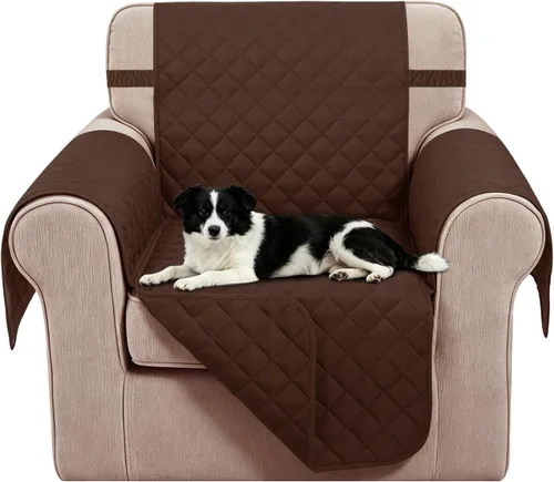 Vista 83 de Fundas para Silla Reclinable Reversibles Funda de Sofá para Mascotas Protector de Muebles Lazy Boy (Silla 23'', Beige/Beige)